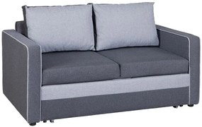 Popielata rozkładana sofa z pojemnikiem - Irlo