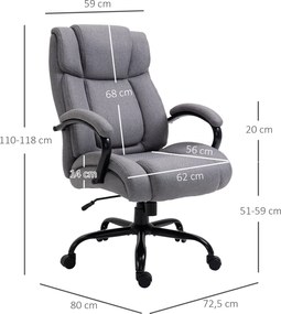 Vinsetto Krzesło Biurowe z Funkcją Przechylania do Biurka z Regulacją Wysokości Zielone | Aosom PL