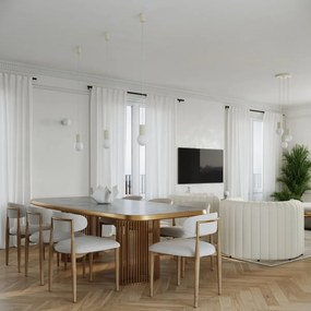 Lampa biurkowa HALO beżowa ryflowana SOLLUX  LIGHTING