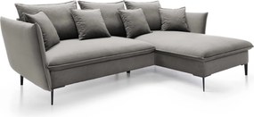 Masseno Narożnik SOLE z funkcją spania i pojemnikiem na pościel Narozniki L, Rozkładana sofa - Szary, RIVIERA 91