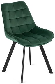 Zielone eleganckie welurowe krzesło - Flommi