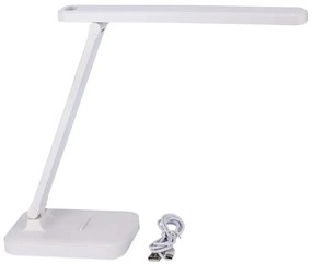 Biała Lampka Na Biurko Z Uchwytem Na Telefon Led C7-E29