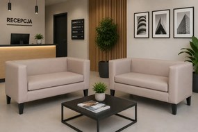 Sofa Monaco : Kolor nogi - Venge, Kolor tkaniny - EKO-SKÓRA - 11D, Typ tkaniny - Eko-skóra , Wysokość nogi - 20 cm