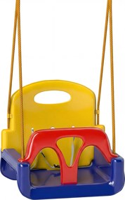 Outsunny Huśtawka dla niemowląt 3 w 1 regulowana, huśtawka z oparciem i pasem, dla dzieci 9-36 miesięcy, ciemnoniebieska | Aosom PL