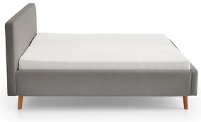 Szare tapicerowane łóżko dwuosobowe bez stelaża 180x200 cm Mattis – Meise Möbel