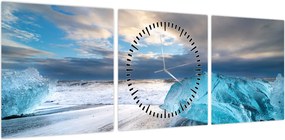 Obraz - Diamond Beach (z zegarem) (90x30 cm)