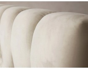 Beżowe tapicerowane łóżko dwuosobowe ze schowkiem i stelażem 160x200 cm Bali – Cosmopolitan Design