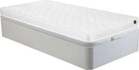 Zestaw 90 x 190 cm stelaż ze skrzynią biały + materac piankowy o grub. 15 cm - DANAE II marki YSMÉE
