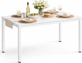 Biały stół w stylu loft 120x60 na metalowych nogach S6-G09