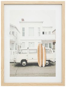 Plakat w ramie z retro samochodem VIVIEN, 30 x 40 cm