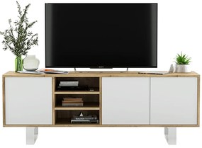 Industrialna szafka rtv dąb wotan + biały K6-T56