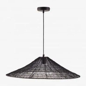 Lampa Sufitowa Ø65 Cm Z Żelaza Benilde Czarna - Sklum