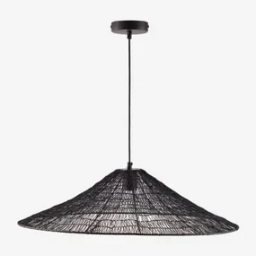 Lampa Sufitowa Ø70 Cm Z Żelaza Benilde Czarna - Sklum