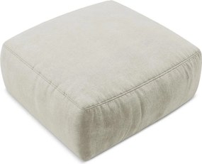 Beżowy podnóżek z tkaniny szenilowej Kuki – Makamii