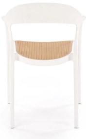 K530 krzesło biały naturalny, nowoczesne, skandynawskie, polipropylen