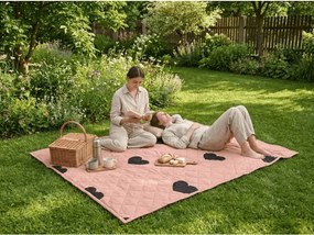 Letnia kołdra HEARTIX 140x200 cm, pomarańczowa