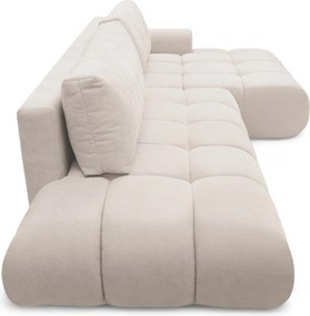 Narożnik Lutario L II z funkcją spania prawostronny - beżowa plecionka hydrofobowa Venice 2026