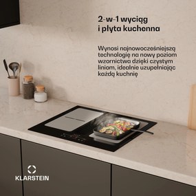 Klarstein Full House 60cm 4 Strefy Gotowania Płyta Indukcyjna z Okapem Czarny