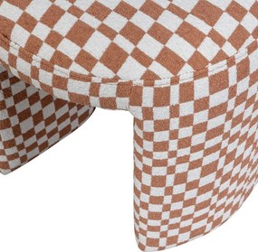 Pomarańczowy tapicerowany stołek Charlie – WOOOD