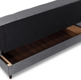 Sofa z Funkcją Spania LIMA Rozkładana Wersalka Dwuosobowa Szara Nowoczesna do Salonu