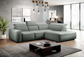 Narożnik COLOMBO L Prawostronny z elektryczną funkcją spania pojemnikiem ELEMENT 11 Zielony WERSAL