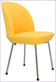 Żółte chromowane krzesło minimalistyczne R2-R10