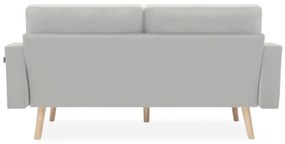 Jasnoszara 3-osobowa sofa MANDI