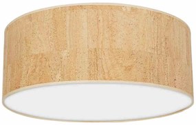 Lampa sufitowa korek, biała, okrągła CORK White/Cork 2xE27