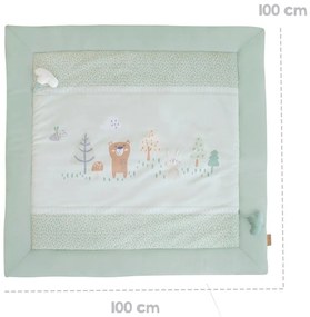 Jasnozielona mata do zabawy dla dzieci 100x100 cm Woodland Buddies – Roba