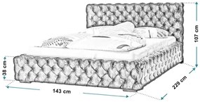 Pojedyncze łóżko ze schowkiem 120x200 Sari 2X Avium