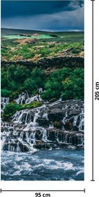 Fototapeta na drzwi - Wodospady w naturze (95x205cm)