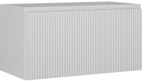 Mexen Rivel szafka łazienkowa podumywalkowa 90 cm, 1 szuflada, ryflowana , szara mat - 91A20-09047-1-BF62