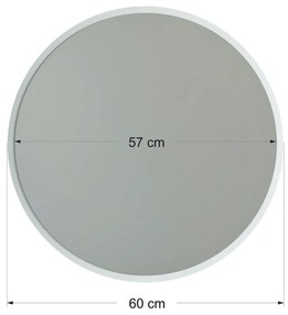 Lustro Yuvarlak Ayna Beyaz 60 cm