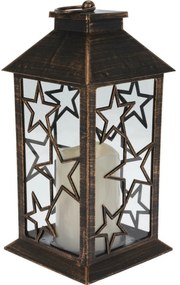 Latarnia ze świeczką LED Trifle Star czarny, 14 x 28 cm