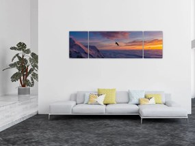 Obraz o zachodzie słońca, Mt. Blanc (170x50 cm)