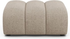 Beżowy podnóżek z tkaniny szenilowej Lupine – Micadoni