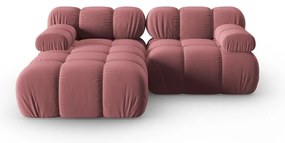 Różowa aksamitna sofa 191 cm Bellis – Micadoni Home