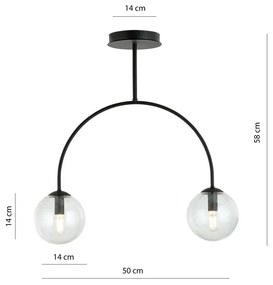 Lampa sufitowa z przezroczystymi kloszami - D114-Inos