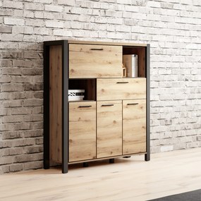 Komoda ATTIVO 120 cm do Salonu Sypialni z Szufladą Dąb
