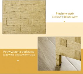HOMCOM Parawan 4-częściowy 160 x 170 cm, przegroda z włókna falistego do salonu, brązowy | Aosom PL