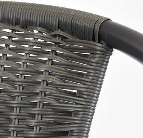 Zestaw krzeseł ogrodowych bistro, szare, 2 szt