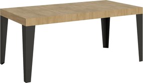 Stół rozkładany 200/304x90 cm Flame dąb naturalny nogi antracytowe