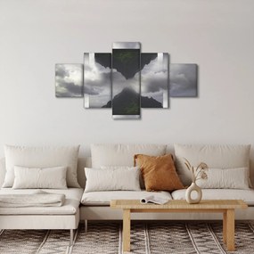 Obraz - Góry na Islandii, geometryczny kolaż (125x70 cm)