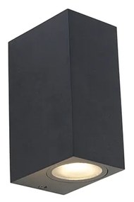 Zewnetrzna Zestaw 4 inteligentnych lamp ściennych czarnych IP44 w tym 8 żarówek Wifi GU10 - Baleno Nowoczesny Oswietlenie zewnetrzne