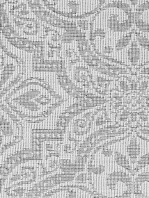 Dywan zewnętrzny dwustronny Duet Ornament szaro-kremowy 160 cm x 160 cm koło