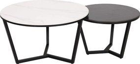 Stolik kawowy czarno-biały Modig M66 80x45x80 cm