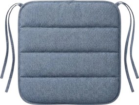 Poduszka na krzesło LINGE BLUE 37x37 cm, niebieska