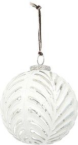 Bombka Vintage Snow ⌀12 cm white