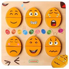 Masterkidz tablica do nauki emocji drewniane jajka jaki humor? montessori