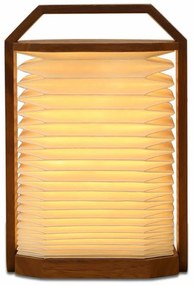 Biała/w ciemnym naturalnym kolorze lampa stołowa LED (wysokość 4 cm) Origami – Gingko